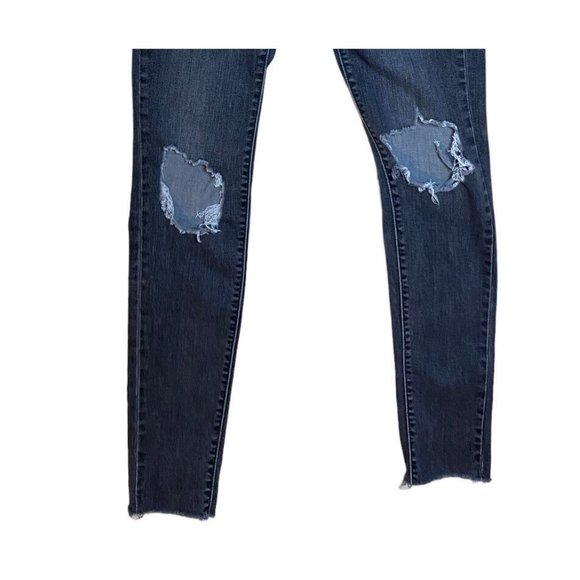 Levi's Premium Big E Curvy Skinny Jeans Womens 28 Low Rise Distressed Gray - Picture 3 of 10